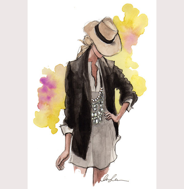 600x617 Best Fashion Design Sketches For Your Inspiration Free - Watercolor Fashion Sketches