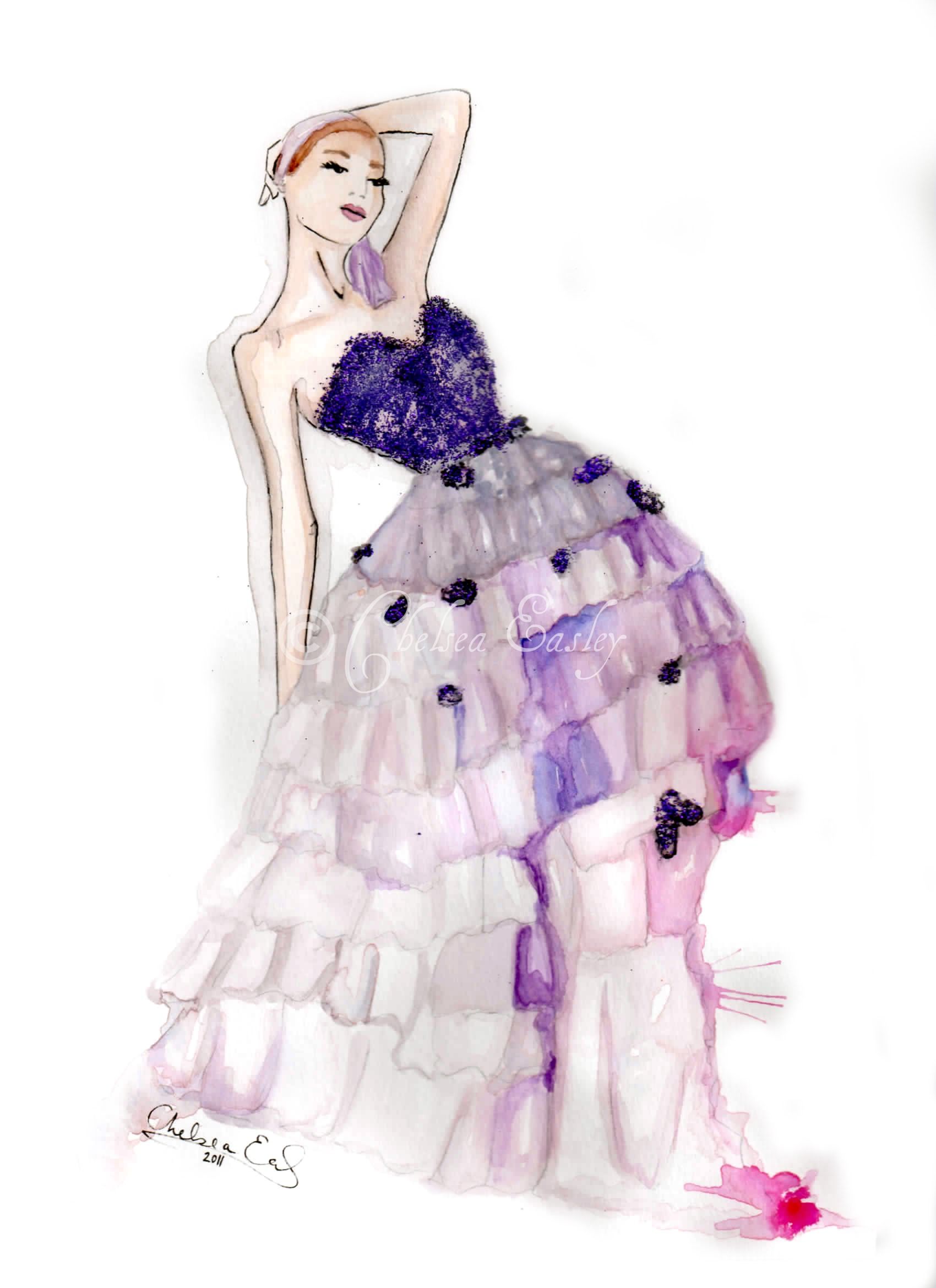 Watercolor Fashion Sketches At Explore Collection