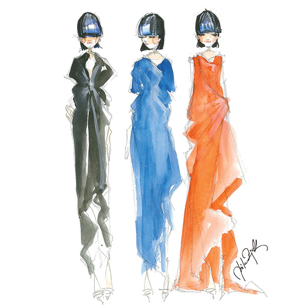 600x600 Watercolor Fashion Sketches On Wacom Gallery - Watercolor Fashion Sketches