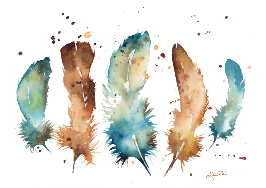 933x661 Katrina Pete - Watercolor Feather