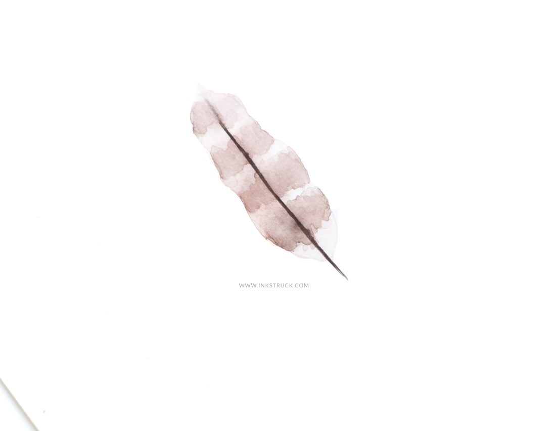 1100x854 Watercolor Feather Tutorial - Watercolor Feather