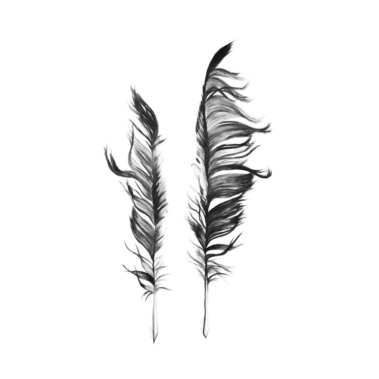 770x770 Watercolor Feathers Painting By Endi Arts Saatchi Art - Watercolor Feather