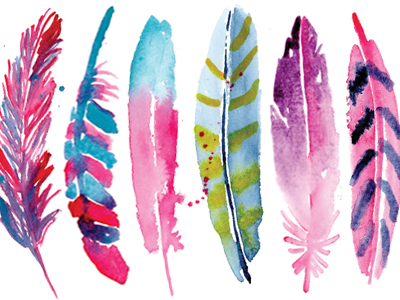 400x300 Watercolor Feathers By Karen Kurycki - Watercolor Feather