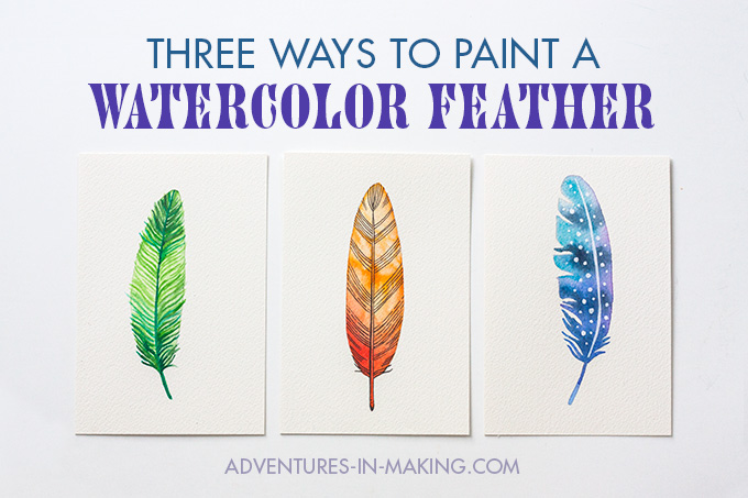 680x453 Diy Three Ways To Paint A Watercolor Feather (For Beginners) - Watercolor Feather