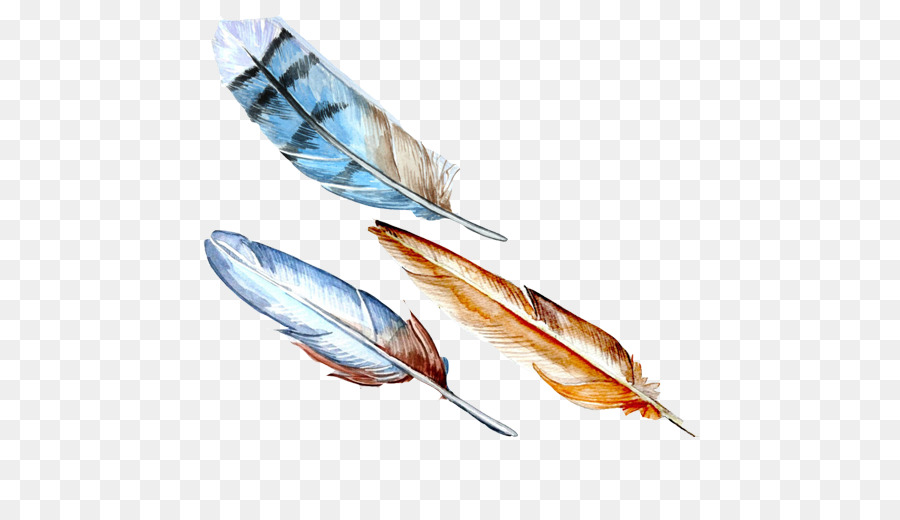 Watercolor Feather Painting