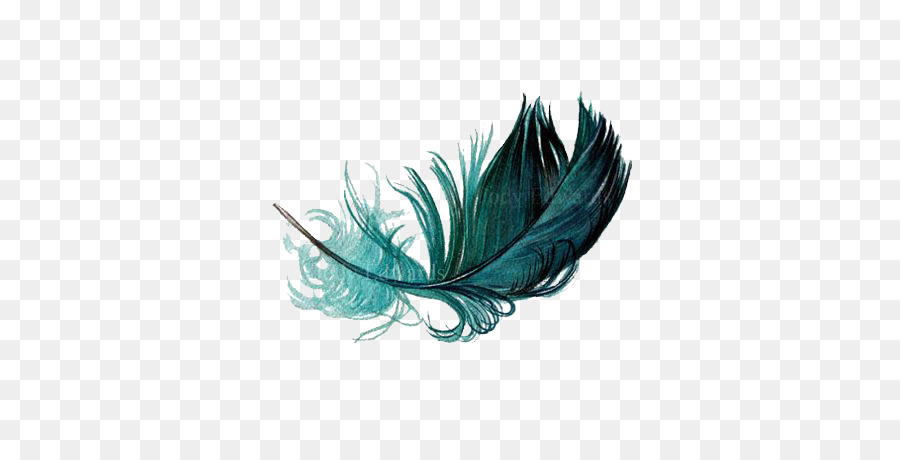 900x460 The Floating Feather Bird Watercolor Painting - Watercolor Feather Painting