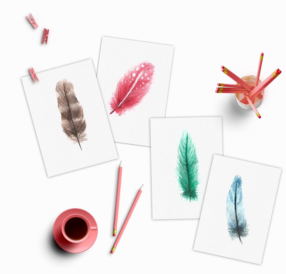 1100x1054 Watercolor Feather Tutorial - Watercolor Feather Painting