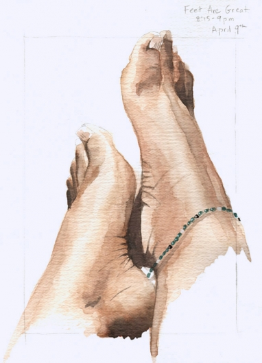 382x530 Feet Are Great - Watercolor Feet