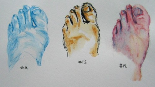 500x281 Foot A Day Sketch Thread - Watercolor Feet