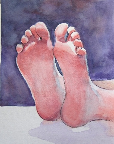 Watercolor Feet at PaintingValley.com | Explore collection of ...