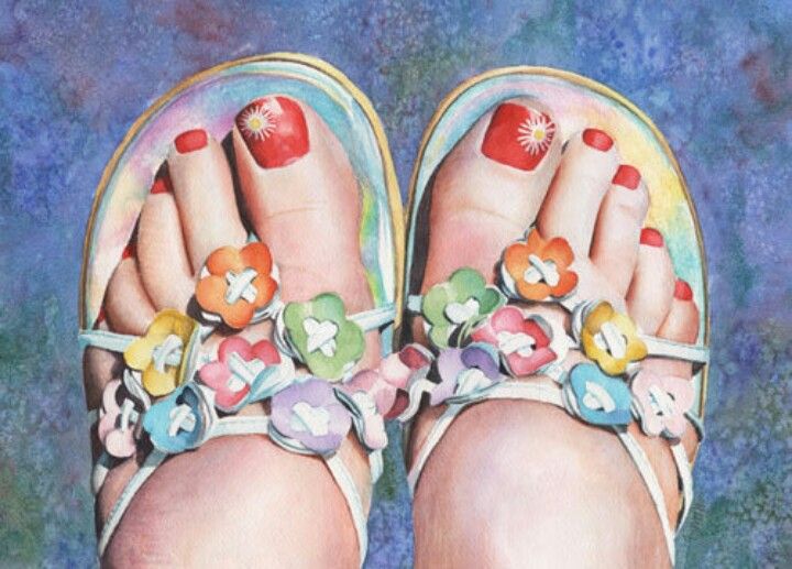 720x517 Watercolor Feet Fleur De Feet, Watercolor - Watercolor Feet
