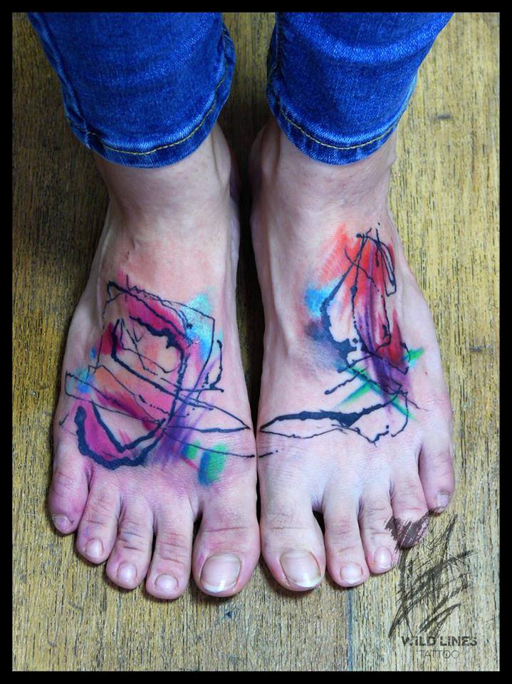 Watercolor Feet at PaintingValley.com | Explore collection of ...