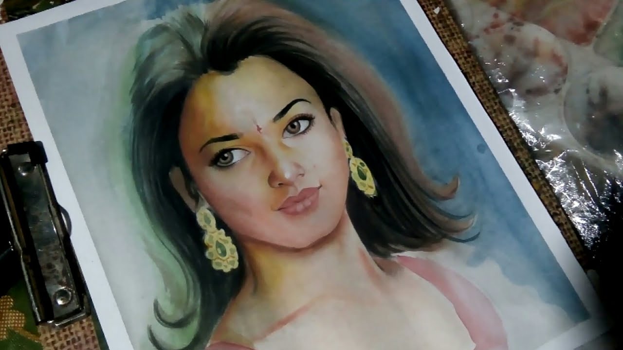1280x720 How To Paint A Girl In Watercolor Painting Portrait Of Girls - Watercolor Female Portrait