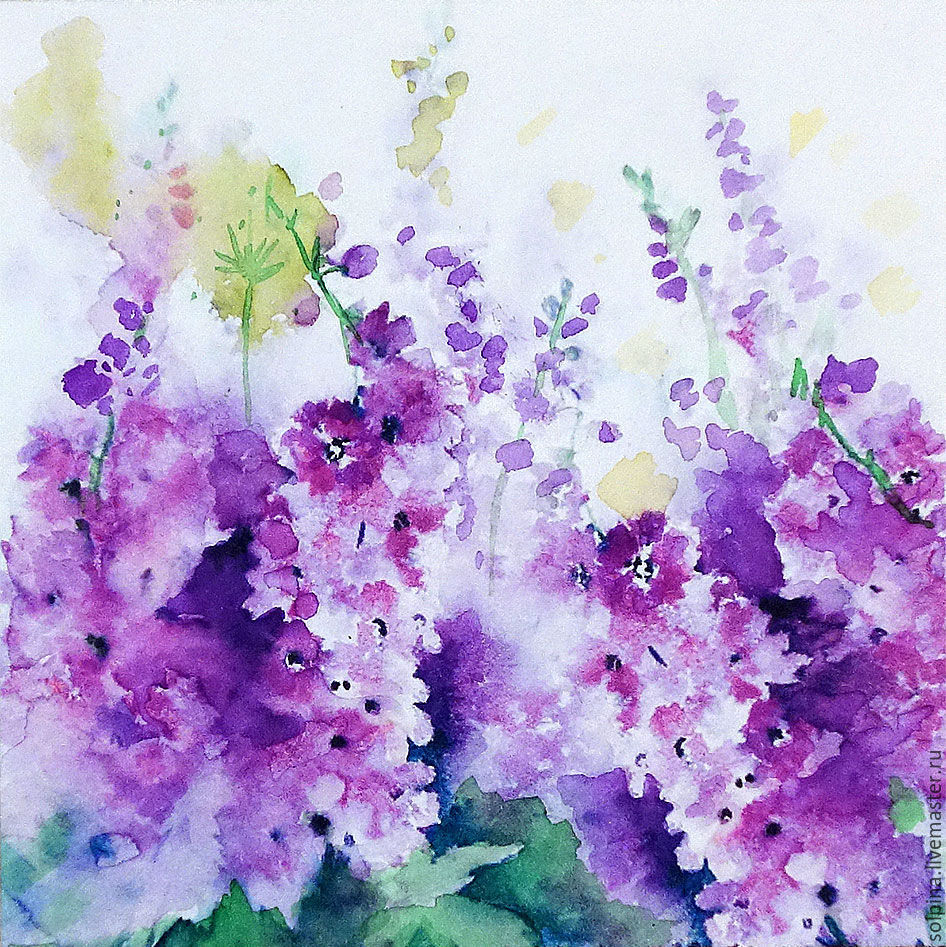 Watercolor Field at PaintingValley.com | Explore collection of ...