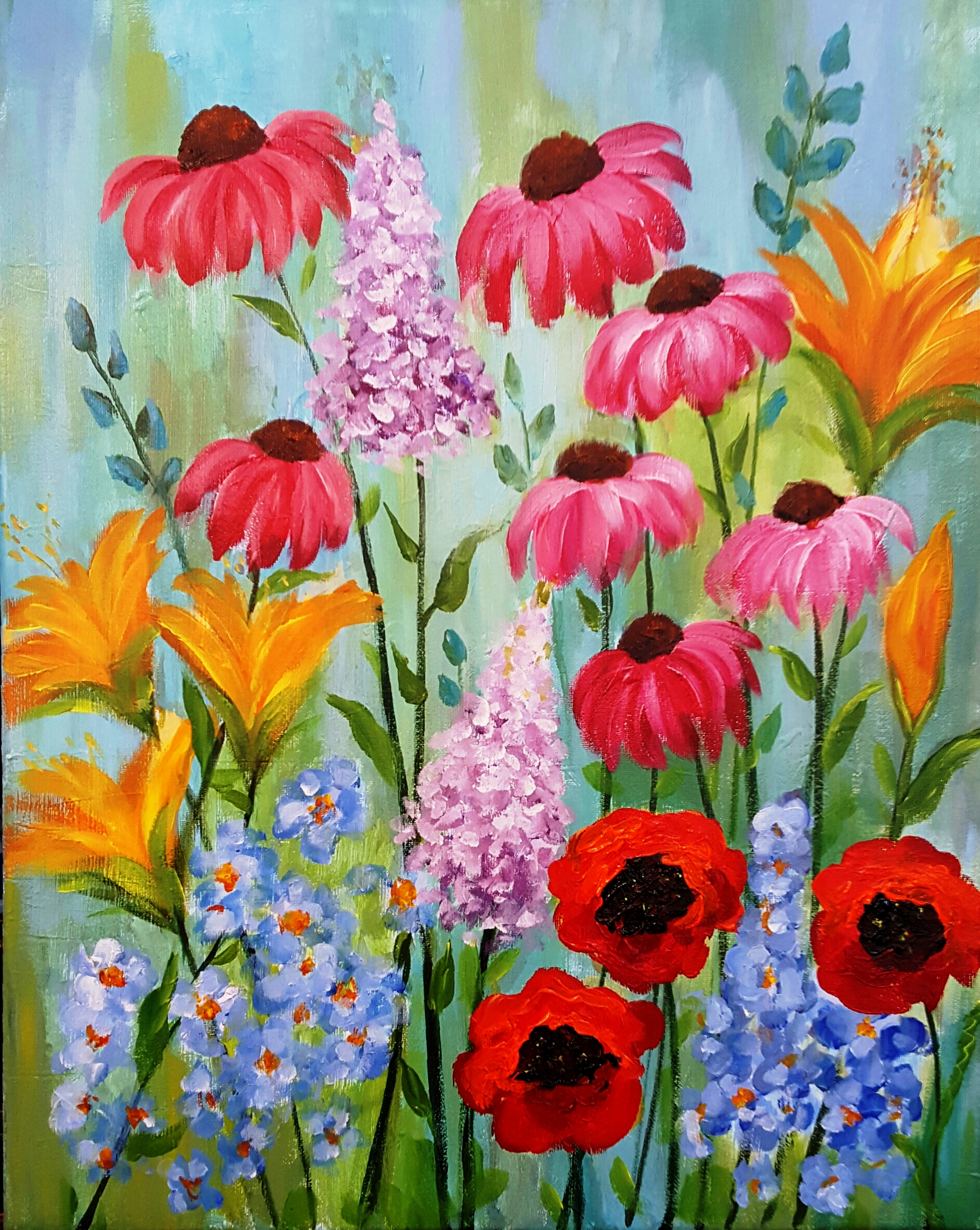 Watercolor Field Of Flowers at Explore collection of Watercolor Field Of