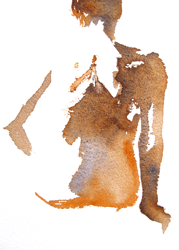 700x977 Figure In Watercolor Sketches, Paintings And Studies Recent Art - Watercolor Figure