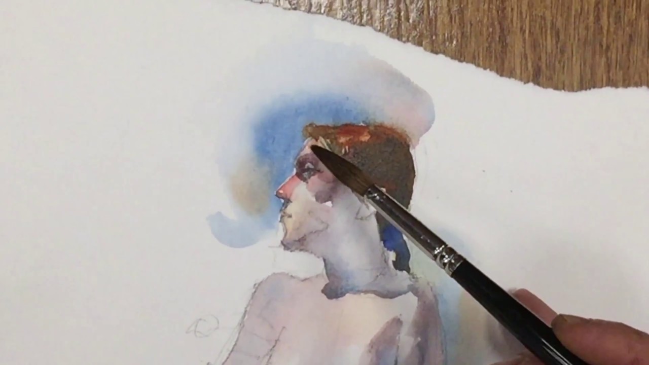 1280x720 Watercolor Figure Painting Tutorial Demo Preview - Watercolor Figure
