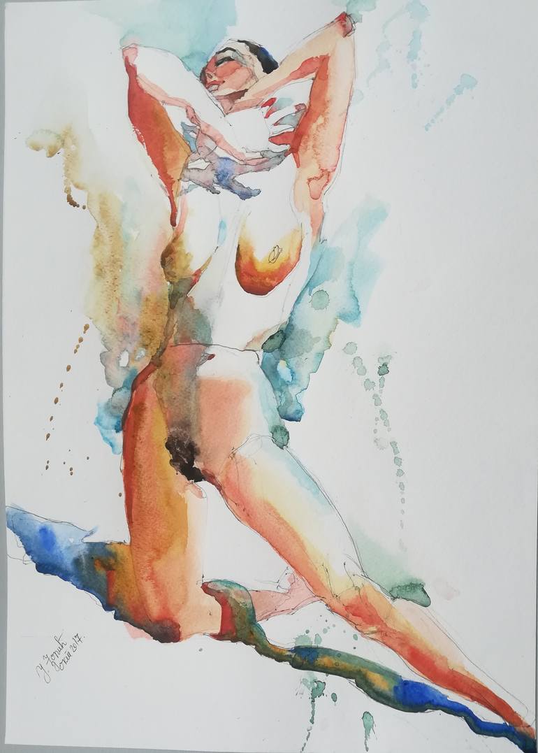 770x1077 Watercolor Figure Painting By Jelena Djokic Saatchi Art - Watercolor Figure
