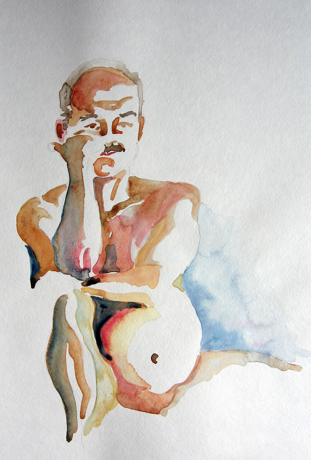1016x1500 Watercolor Figure Sketches Leslie White - Watercolor Figure