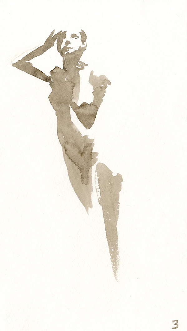 600x1062 Watercolor Figures On Risd Portfolios - Watercolor Figure