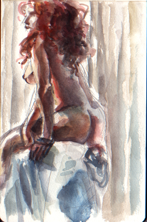 510x770 Watercolor Figure Draw By Payroo - Watercolor Figure