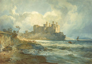300x210 Jmw Turner Watercolor Reproduction Conway Castle, North Wales - Watercolor Fine Art