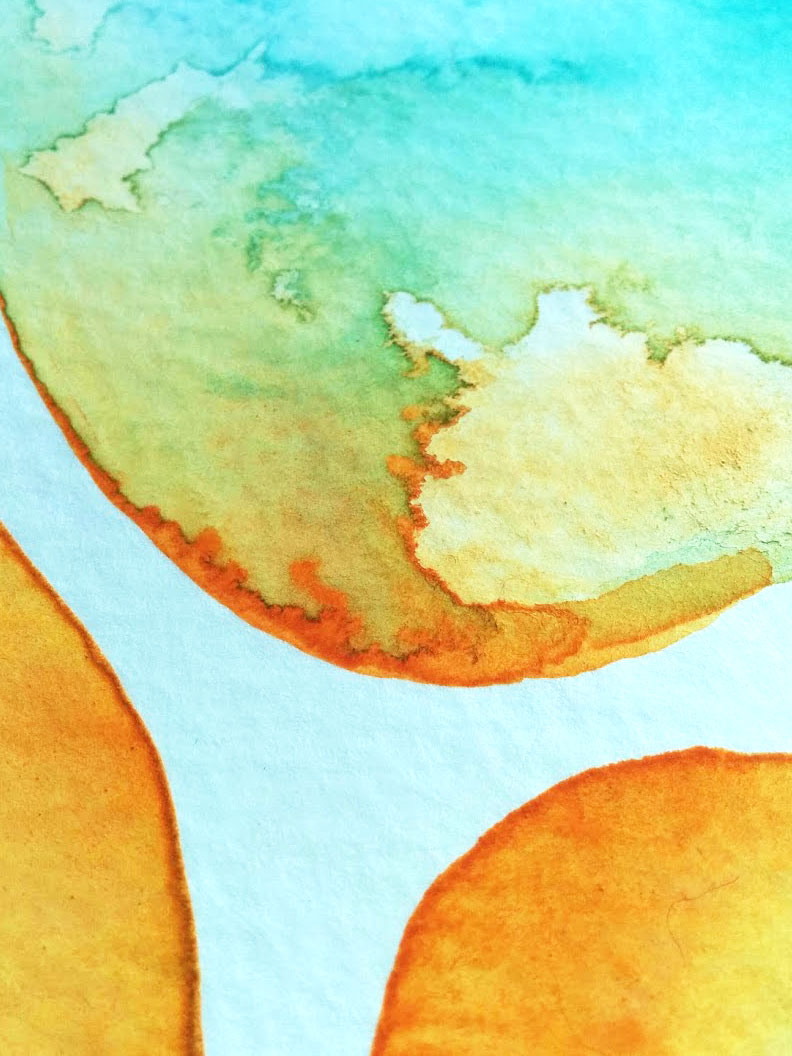 792x1056 Fire Opal Abstract Watercolor E.h. Sherman - Watercolor Fire