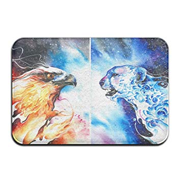 355x355 Indoor Modern Watercolor Fire And Ice Animal Artwork - Watercolor Fire