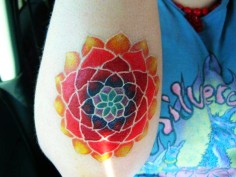 236x177 Buddhist Mandala Flower Watercolor Tattoos Make You Different In - Watercolor Fire Tattoo