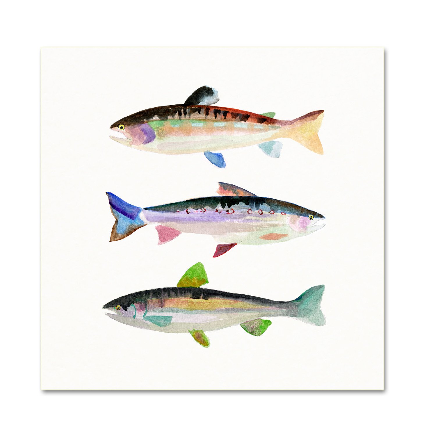1475x1475 Watercolor Fish Art - Watercolor Fish