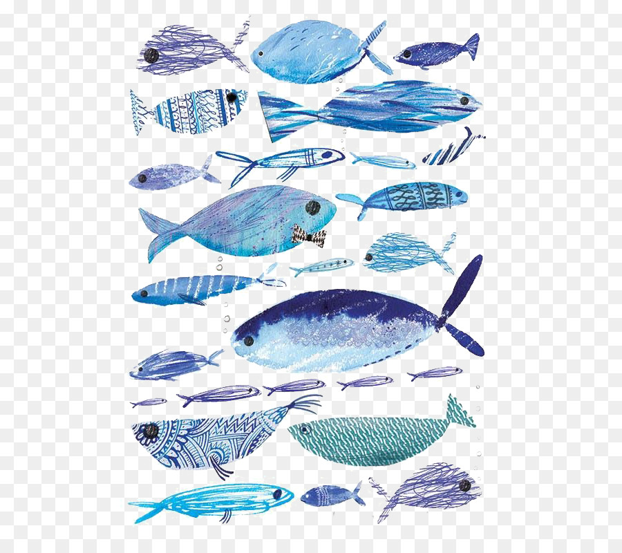 900x800 Watercolor Painting Fish Drawing Illustration - Watercolor Fish