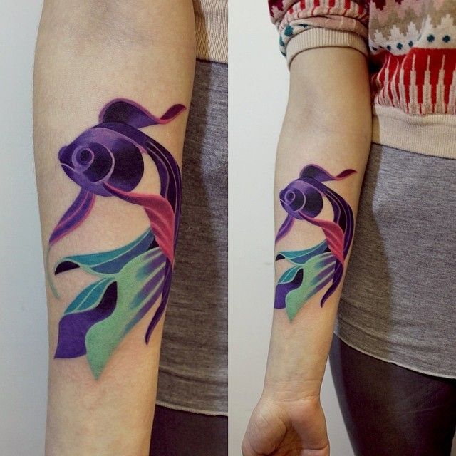 640x640 Tattooorbis - Watercolor Fish Tattoo