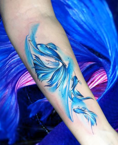 457x562 Watercolor Fish Tattoo - Watercolor Fish Tattoo