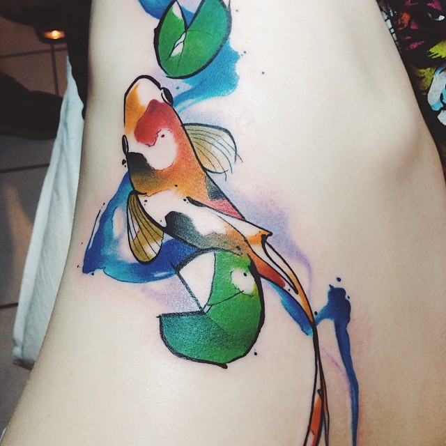 640x640 Colorful Koi Fish Tattoos For Girls Watercolor Tattoo Ideas - Watercolor Fish Tattoo
