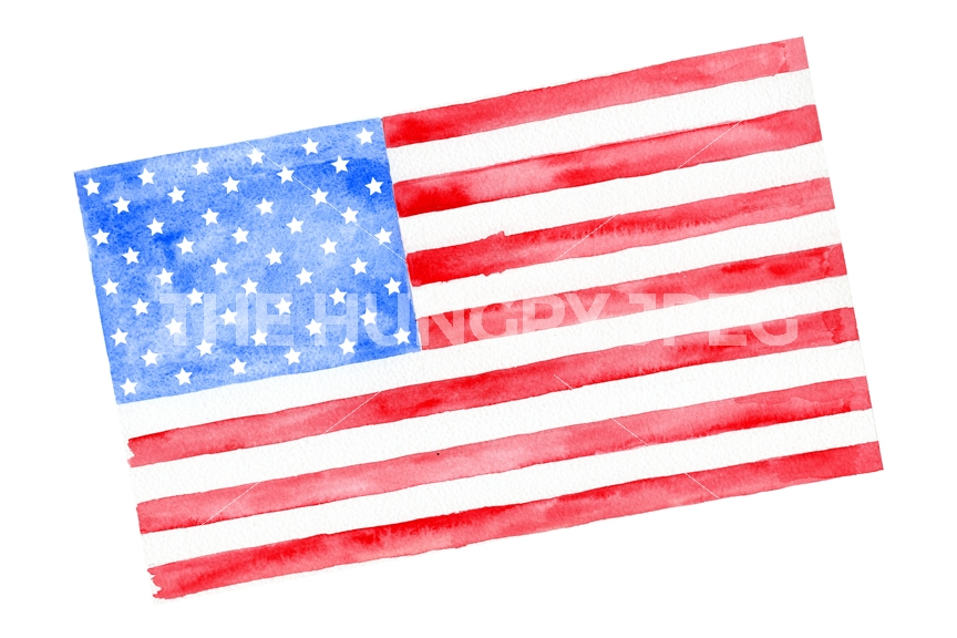 864x576 Watercolor American Flag By Cornercroft - Watercolor Flag