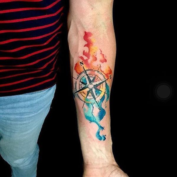 600x600 Bildergebnis Watercolor Tattoo Water Fire Jewelry - Watercolor Flame Tattoo