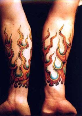 283x400 Bright Colored Flame Tattoo Tattoo Ideas Center - Watercolor Flame Tattoo