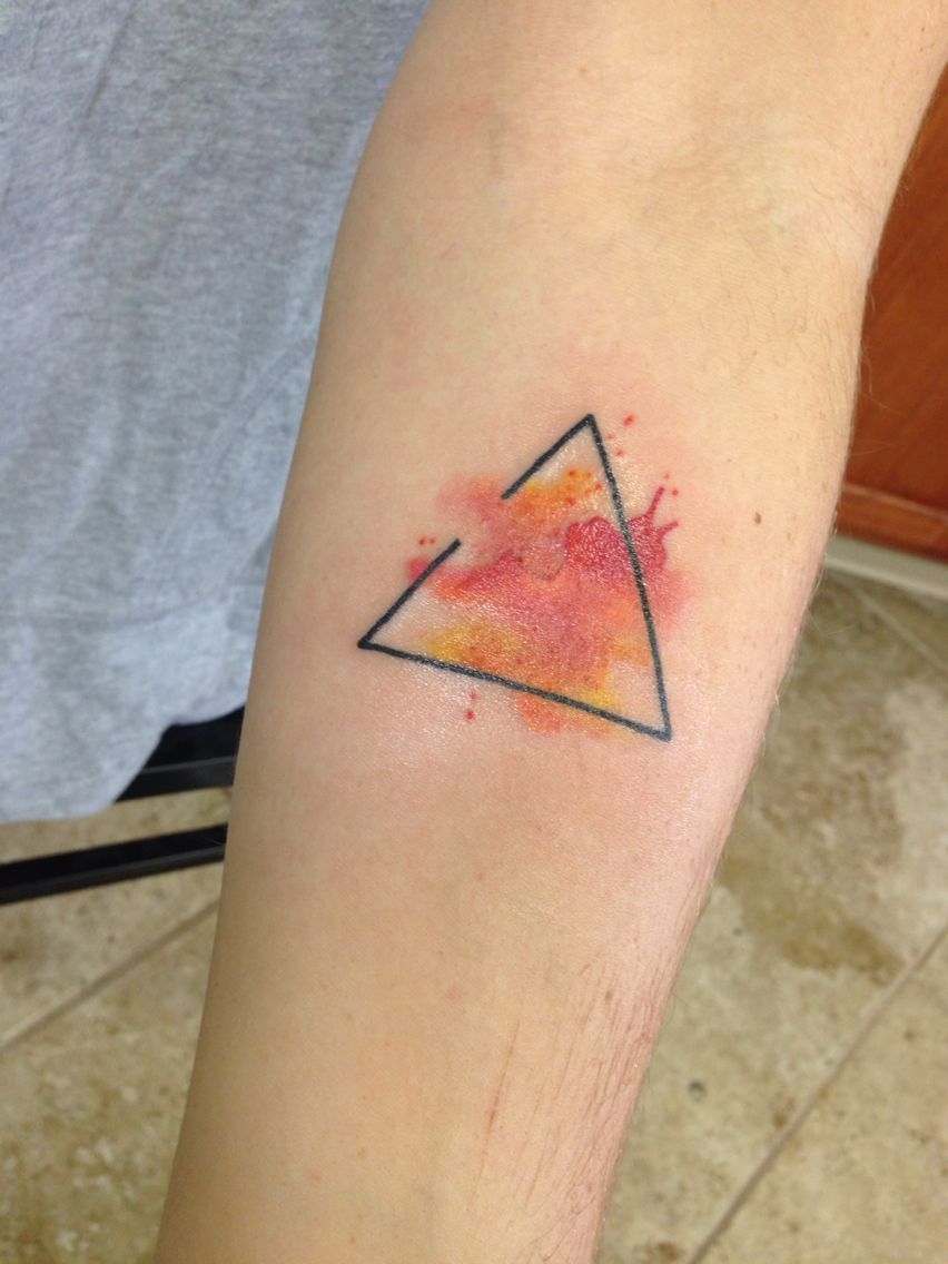 852x1136 Pin By Ariel Provasoli On Skin Ink Tattoo, Triangle - Watercolor Flame Tattoo
