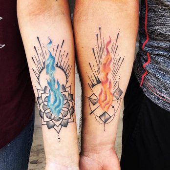 348x348 Savannah Ink Tattoo - Watercolor Flame Tattoo