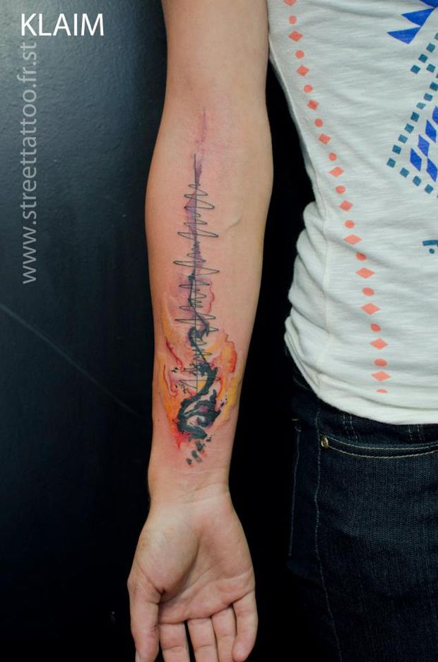 620x936 Tattoos!!! Tattoos Now Flame With Watercolor Background - Watercolor Flame Tattoo