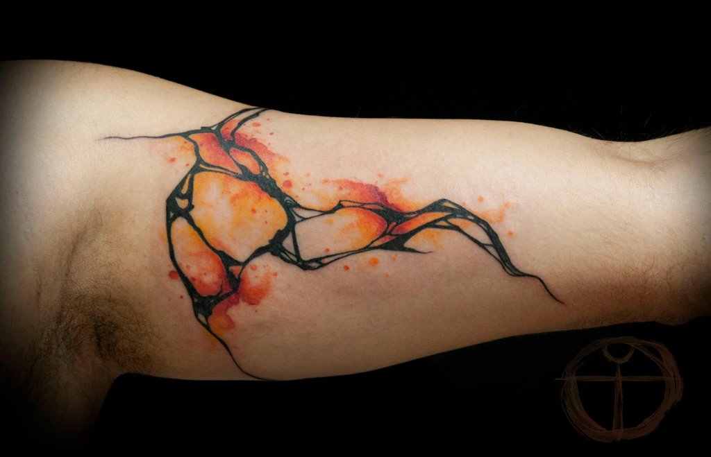 1024x659 Watercolor Abstract 5 By Koraykaragozler - Watercolor Flame Tattoo