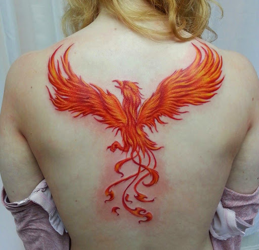 512x493 46 Best Phoenix Tattoos Designs And Ideas - Watercolor Flame Tattoo