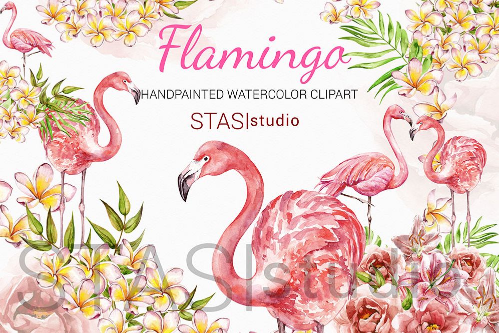 997x665 Watercolor Flamingo Clipart - Watercolor Flamingo Clipart