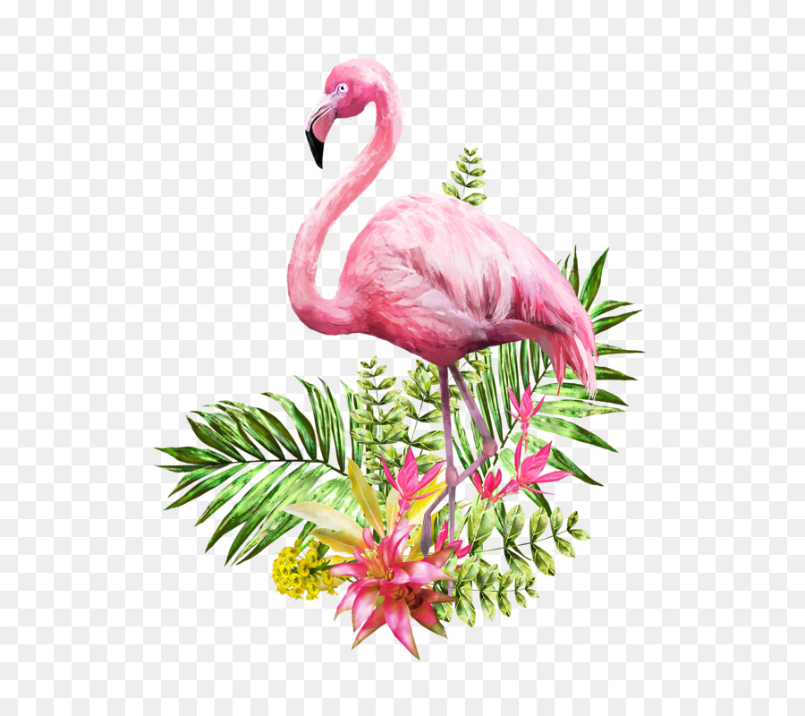 900x800 Flamingo Watercolor Painting Poster - Watercolor Flamingo Png