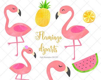 340x270 Flamingo Watercolor Etsy - Watercolor Flamingo Png