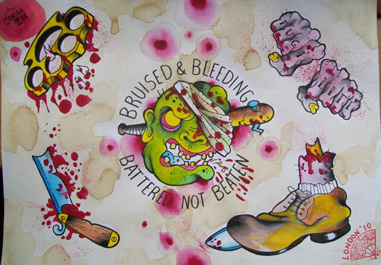 547x381 Painting Tattoo Flash Craigy Lee Tattoos - Watercolor Flash