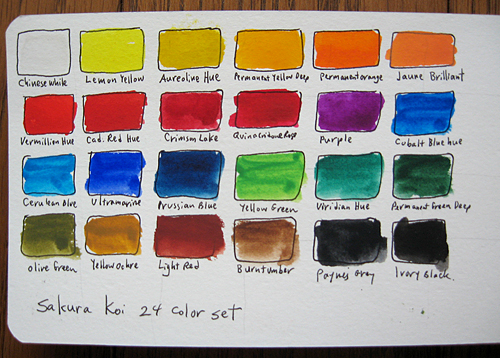 500x358 Sakura Koi Watercolour Field Sketch Set - Watercolor Flesh Tones