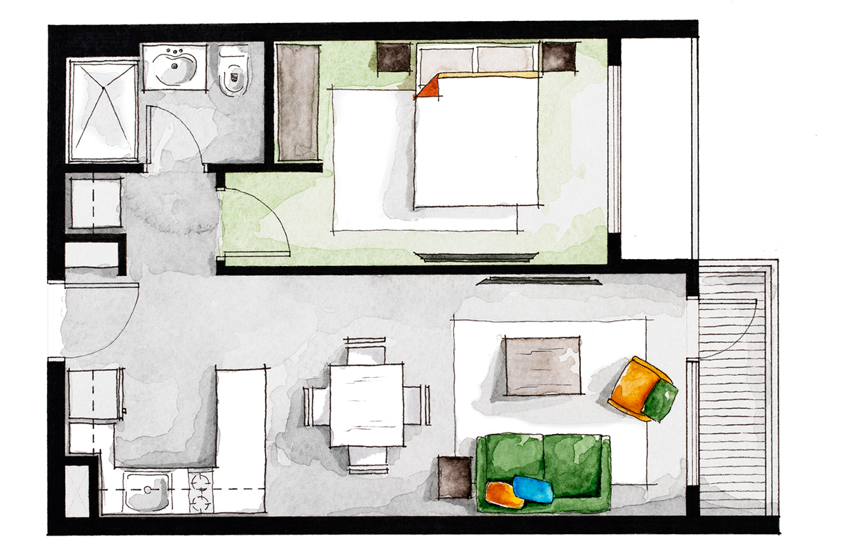 1200x800 Maven - Watercolor Floor Plan