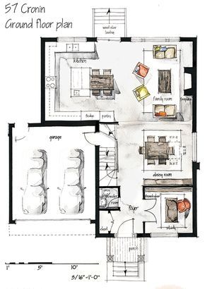 290x410 Real Estate Watercolor 2d Floor Plans Part 1 On Behance Small - Watercolor Floor Plan
