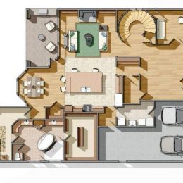 260x260 Floor Plan Renderings Watercolor House Plans More Files - Watercolor Floor Plan